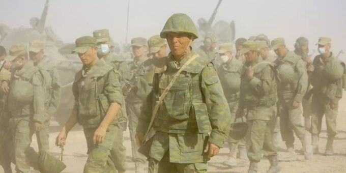 Soldaten in Tadschikistan. Tadschikistan Soldaten
