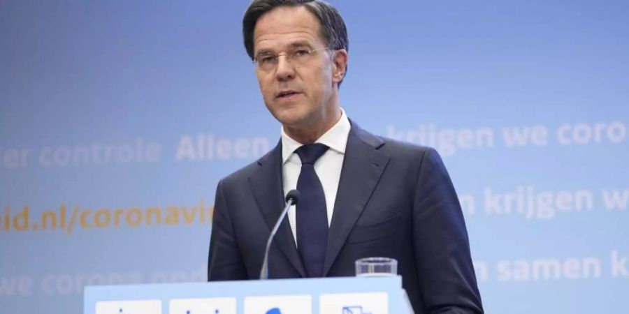 «Diese Eingriffe sind einschneidend und werden alle treffen»: Mark Rutte. Foto: Phil Nijhuis/ANP/dpa