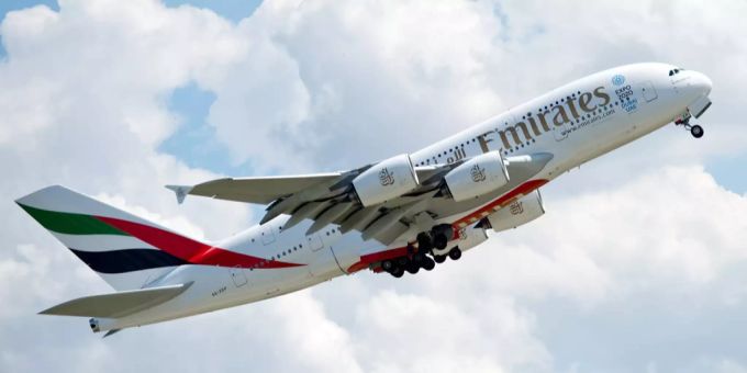 Ein Flugzeug der Emirates Airline. Emirates Airline