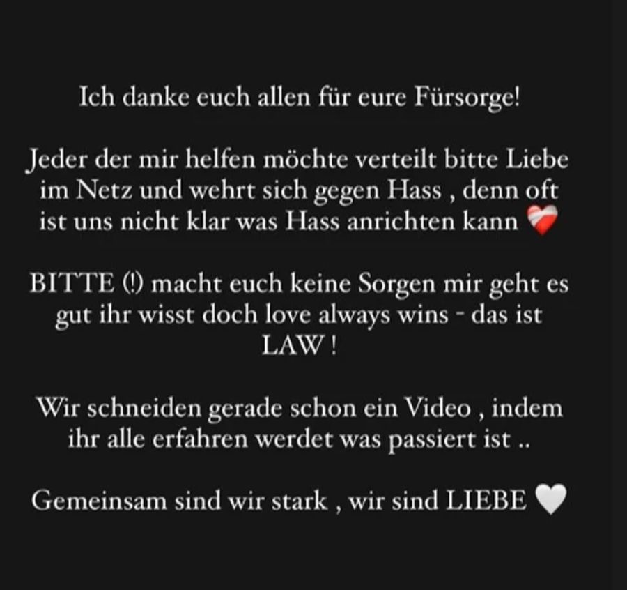 Wie sie in ihrer Story schreibt, plant sie nun ein Video dazu zu machen.