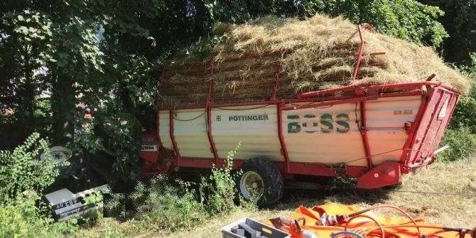 Tödlicher Unfall beim Heueinbringen.