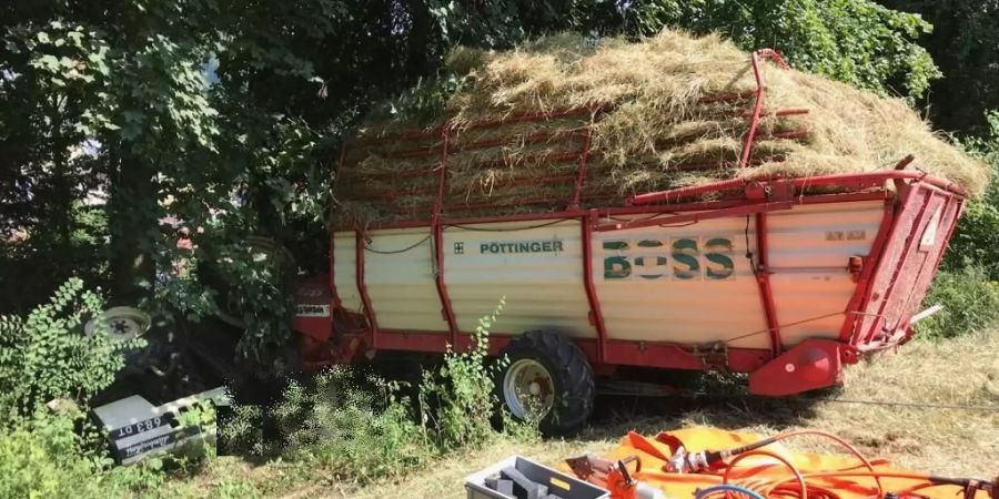 Tödlicher Unfall beim Heueinbringen.