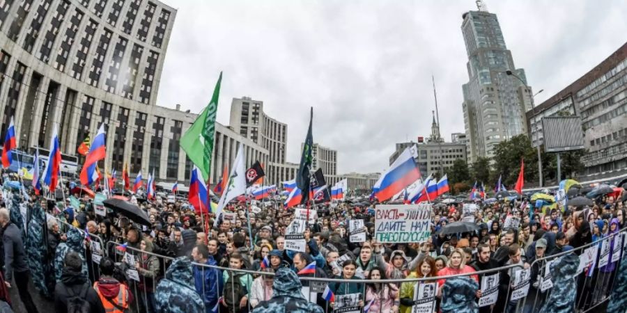 Grosskundgebung der Opposition in Moskau am 10. August
