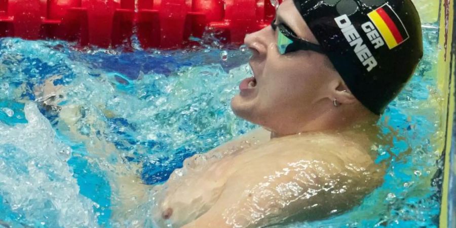 Hat das Finale klar verpasst: Rückenschwimmer Christian Diener. Foto: Bernd Thissen