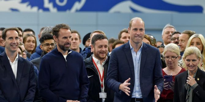 Prinz William und Gareth Southgate