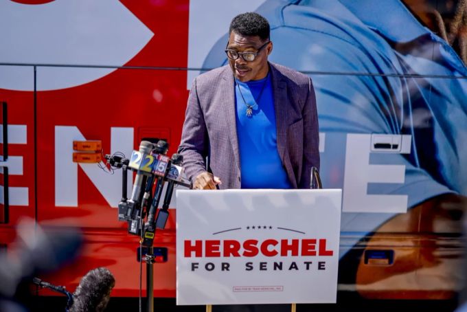 Herschel Walker beim Wahlkampf Herschel Walker