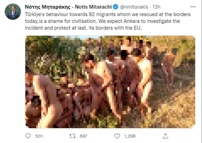 Notis Mitarakis macht der Türkei schwere Vorwürfe. Griechenland