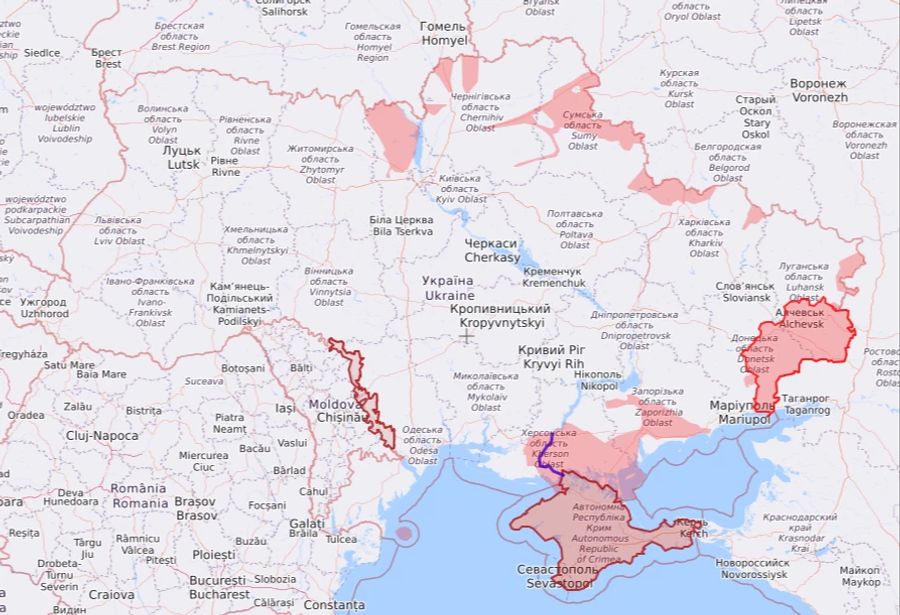 So weit waren russische Truppen am 28. Februar, 5 Tage nach Start der Invasion, vorgestossen.