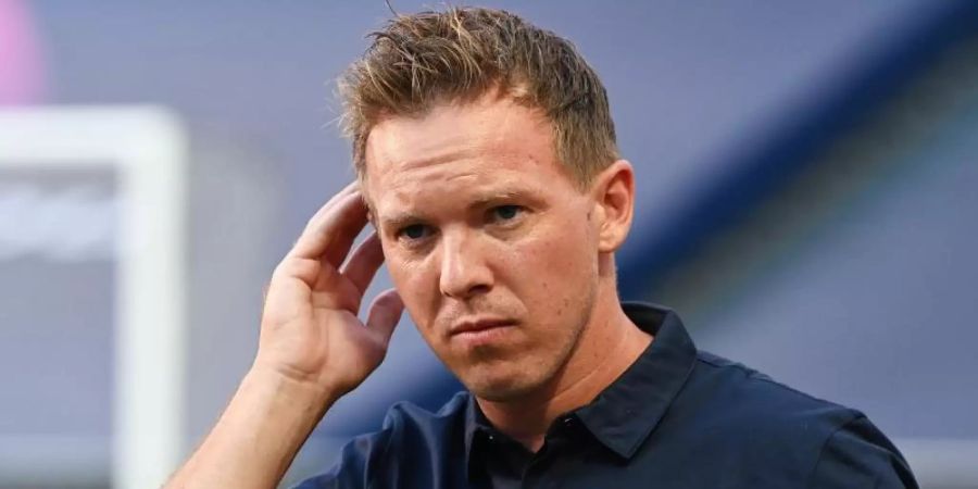 Braucht noch weiteren Ersatz für den abgewanderten Timo Werner: RB-Trainer Julian Nagelsmann. Foto: Michael Regan/Getty Images via UEFA/dpa