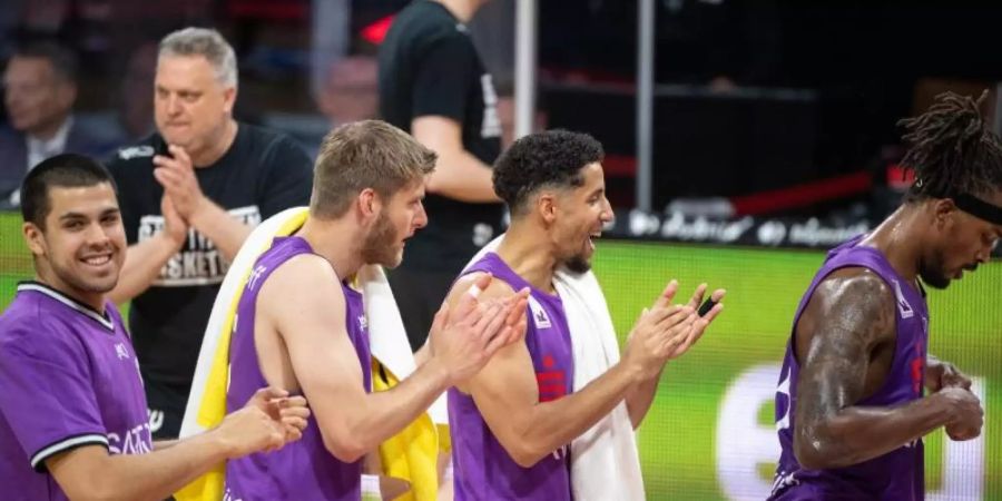 BG Göttingen steht als erste Mannschaft für das BBL-Top-Four-Turnier fest. Foto: Matthias Balk/dpa-Pool/dpa