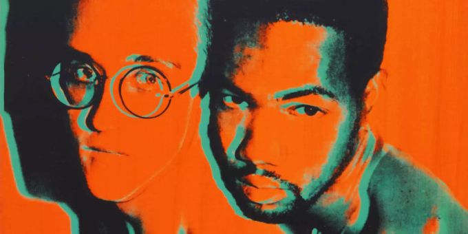Das unbetiteltes Werk von Andy Warhol zeigt Keith Haring (l) mit Juan DuBose - einem DJ sowie Partner und Liebhaber von Haring, der 1988 an Aids verstarb. keith haring