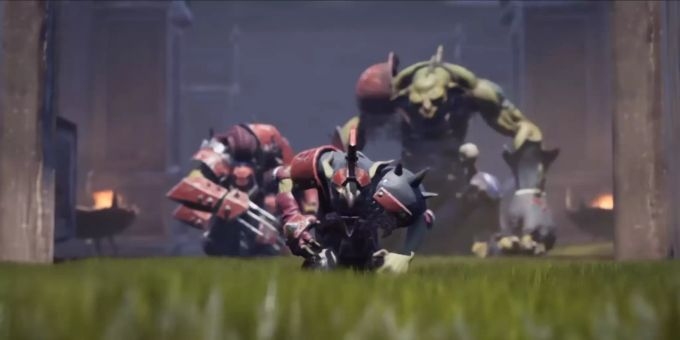 Die Spieler betreten das Football-Feld: Allerlei Kraturen tummeln sich in Blood Bowl 3 auf dem Grün. Blood Bowl