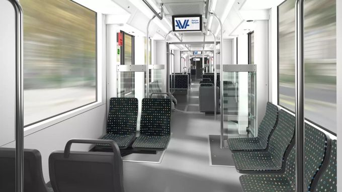 So wird die neue Limmattal Bahn innen aussehen. Aargau Verkehr AG Fahrzeug