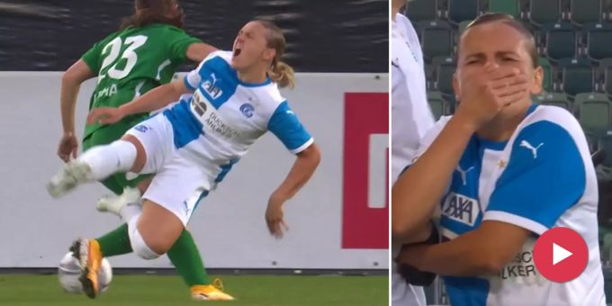 Das tut weh! - GC-Spielerin lässt sich den Finger wieder einrenken