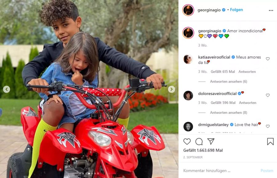 Cristiano Junior (10) kümmert sich rührend um Schwester Eva Maria (3).