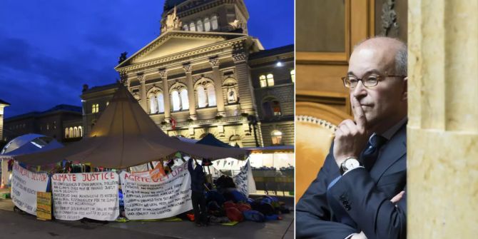 Session Bern Bundeshaus Klimastreik