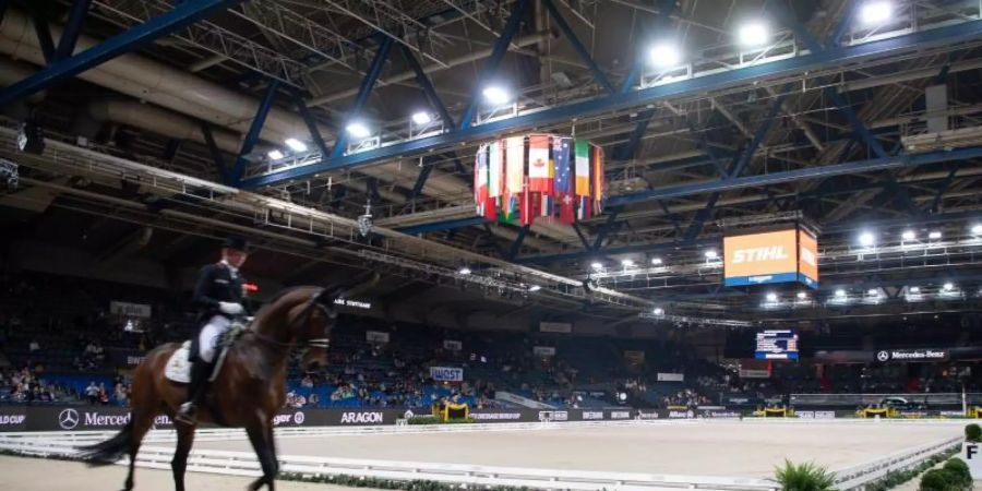 Die Veranstalter des internationalen Reitturniers in Frankfurt wollen Ende Dezember eine Station des Dressur-Weltcups übernehmen. Foto: Sebastian Gollnow/dpa