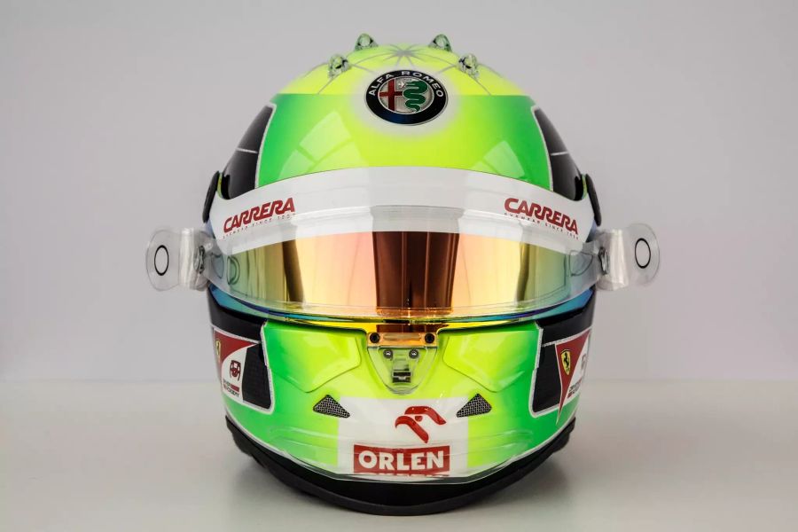 Der Helm, den Mick Schumacher beim Test für Alfa-Sauber tragen soll.