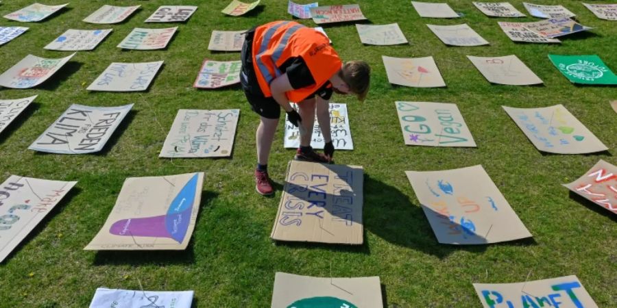 Plakat-Protest der Klimabewegung Fridays-for-Future