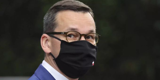 Mateusz Morawiecki, Ministerpräsident von Polen, bei einem Sondergipfel in Brüssel. (Archivbild) Mateusz Morawiecki