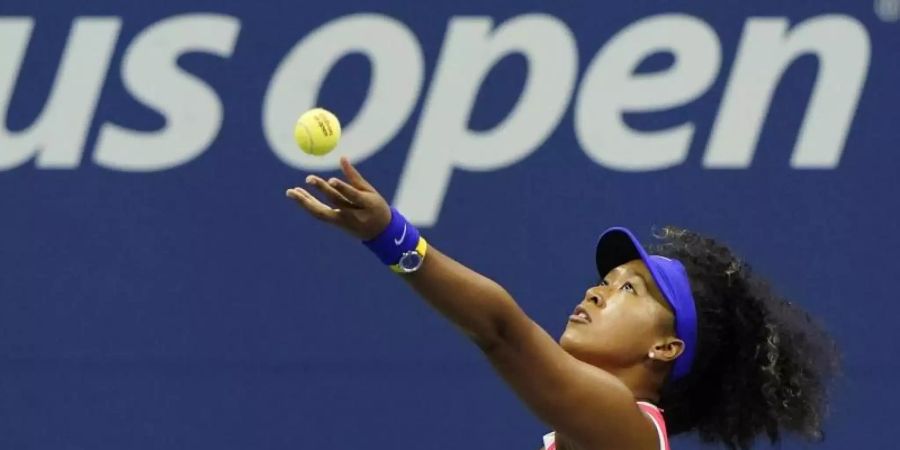 Naomi Osaka, hier im Achtefinale gegen die Estin Kontaveit, ist ins Halbfinale eingezogen. Foto: Frank Franklin II/AP/dpa