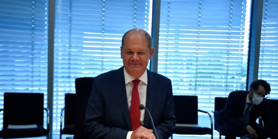 Finanzminister Olaf Scholz vor dem Finanzausschuss