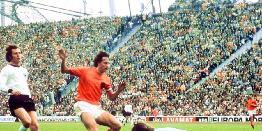 Johan Cruyff beim Finale des World Cups 1974 in München