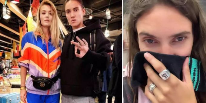 In Zürcher Shop - Tamy Glauser trägt Sport-Socke statt Corona-Maske