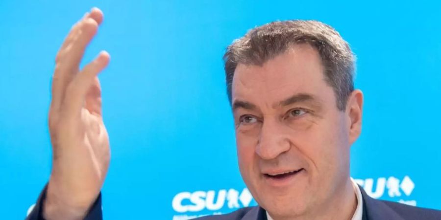 Nicht ohne Mitsprache der Schwesterpartei: CSU-Chef Markus Söder will beim Kanzlerkandidaten der Union mitreden. Foto: Peter Kneffel/dpa