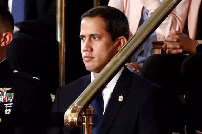 Juan Guaido, selbsternannter Interimspräsident von Venezuela. Rede zur Lage der Nation von US-Präsident Trump