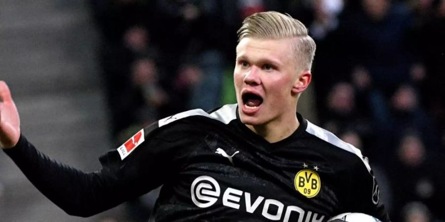 Steht vor seinem Heimdebüt bei Borussia Dortmund: Shootingstar Erling Haaland. Foto: Stefan Puchner/dpa