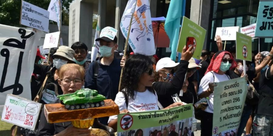 Demonstranten in Bangkok