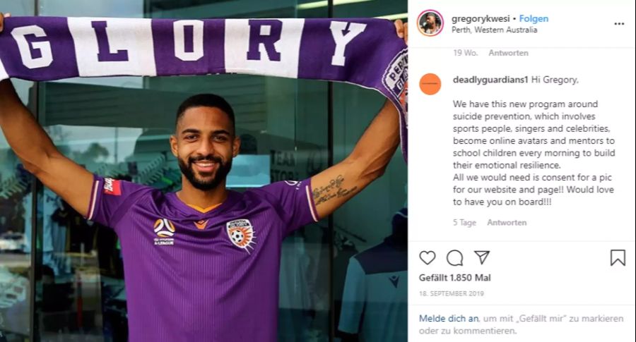 2019 wechselte Wüthrich nach Australien zu Perth Glory.