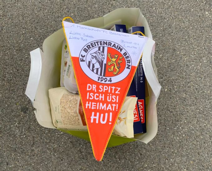 Hilfslieferung des FC Breitenrains. breitenrain
