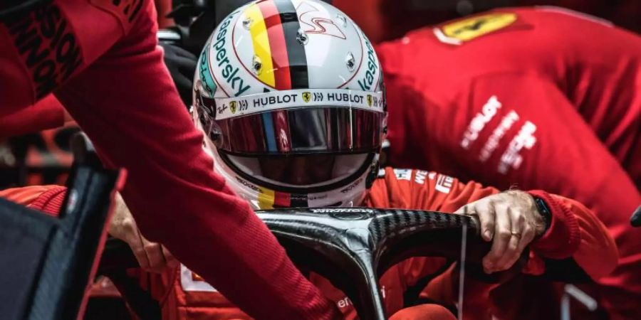 Trotz fünf gescheiterter Versuche glaubt Vettel weiter an den Erfolg seiner WM-Mission. Foto: Matthias Oesterle/ZUMA Wire/dpa