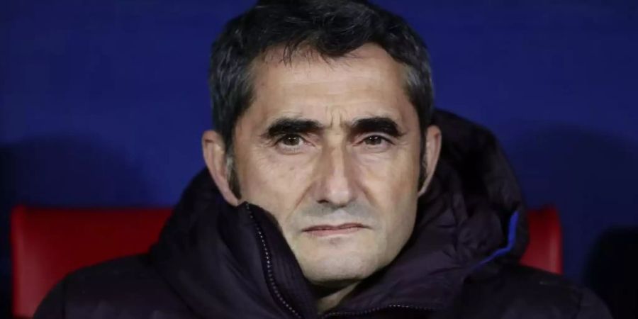 Konsequenzen nach dem Halbfinal-Desaster: Barça-Trainer Ernesto Valverde ist gefeuert. Foto: Manu Fernandez/AP/dpa