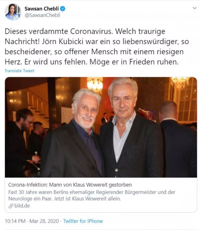 Jörn Kubicki soll laut Medien und Politikern am Coronavirus gestorben sein. jörn kubicki