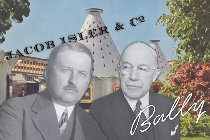 Die beiden Patrons Johann Rudolf Isler und Iwan Bally. Strohmuseum im Park