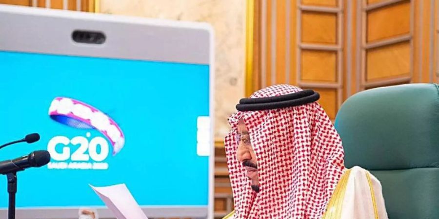 Salman bin Abdelasis al-Saud, König von Saudi-Arabien, hat zu dem Video-Sondergipfel der Staats- und Regierungschefs der führenden Industrie- und Schwellenländer (G20) eingeladen. Das Königreich Saudi-Arabien hat derzeit den Vorsitz in der G20-Gruppe. Foto: -/Saudi Press Agency/dpa