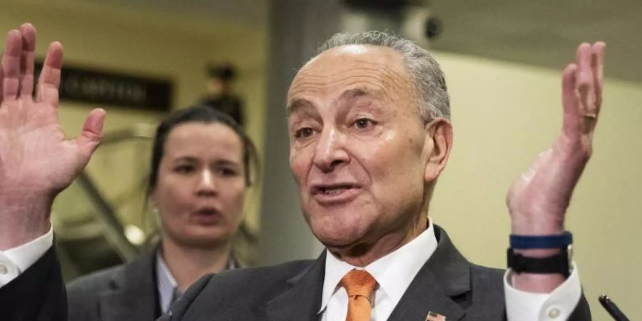 Der demokratische Minderheitsführer im US-Senat, Chuck Schumer. Foto: Manuel Balce Ceneta/AP/dpa