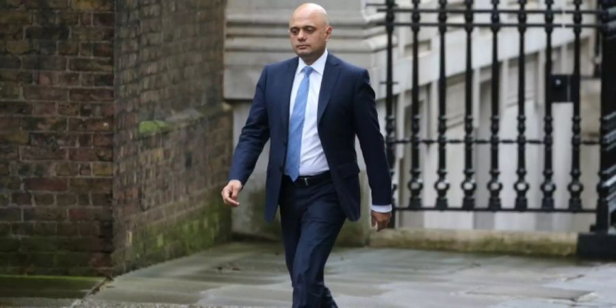 Javid am Tag seines Rücktritts in London