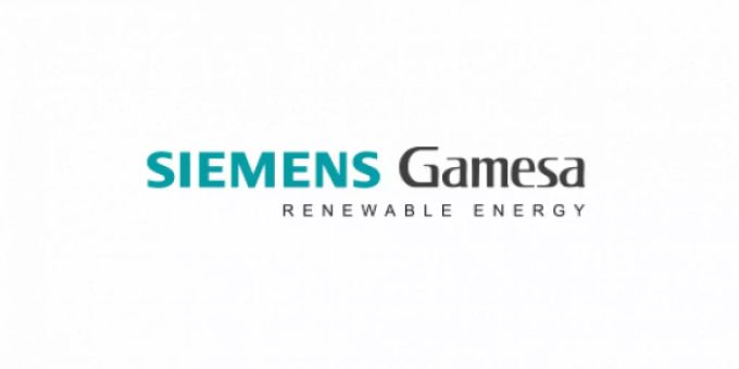 Das Logo von Siemens Gamesa. Siemens Gamesa renewable energy