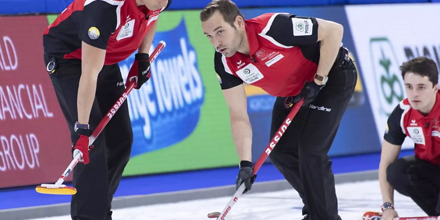 Genfer Teamwork in Kanada (von rechts): Benoît Schwarz, Sven Michel, Valentin Tanner