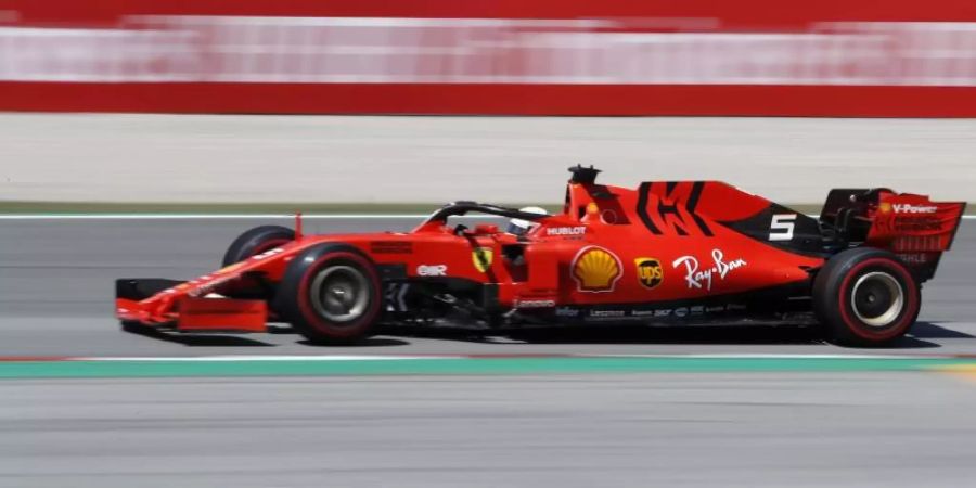 Sebastian Vettel wurde beim Grossen Preis von Spanien nur Vierter. Foto: Joan Monfort/AP