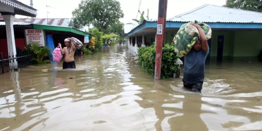 Überschwemmungen in Bengkulu auf Sumatra