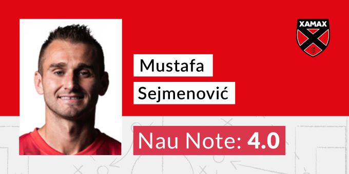 Die Nau-Note für Sejmenović Mustafa von Xamax Sejmenović Mustafa von Xamax