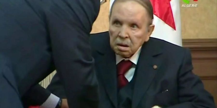 Bouteflika im Staatsfernsehen vor zwei Wochen