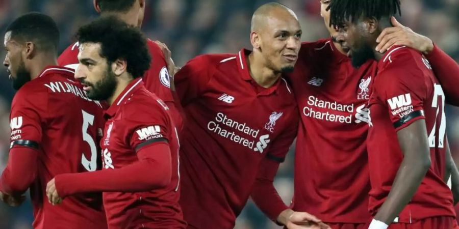 Die Spieler des FC Liverpool haben den FC Watford mit 5:0 besiegt. Foto: Richard Sellers/PA Wire