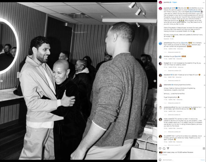 Will Smith und seine Frau Jayda bei Jay Shetty. Jay Shetty Will Smith