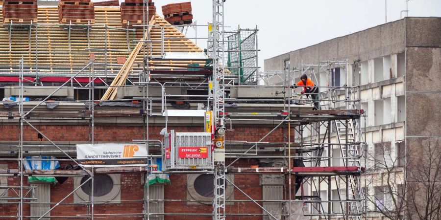 Eine Baustelle in Potsdam.
